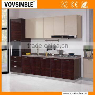 Mdf/plywood/melamine modular kitchen cabinet simple design