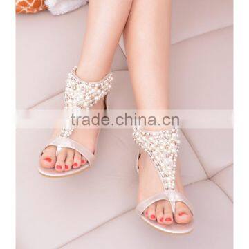 Latest Bohemian Wind beaded sandals female characteristics drops mushroom Street shoes