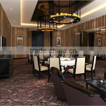 3d round wood pattern wallpaper for teahouse decorative