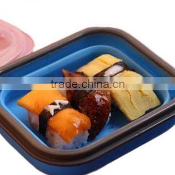 Collapsible Lunch Box Square Silicone Food Container photo-2