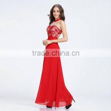 V-1031 Hot Red Chiffon Latest Designs Unique Gorgeous Prom Dress 2016 photo-4