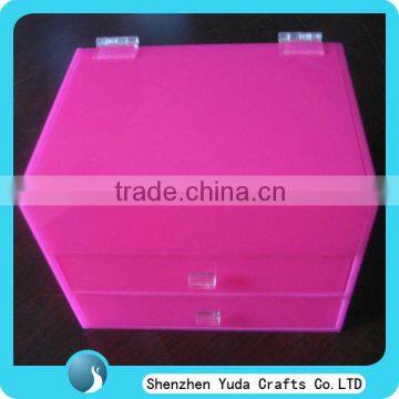 Beautiful Hinge Box Acrylic Cosmetic Case Wholesale Drawers For Cosmetic