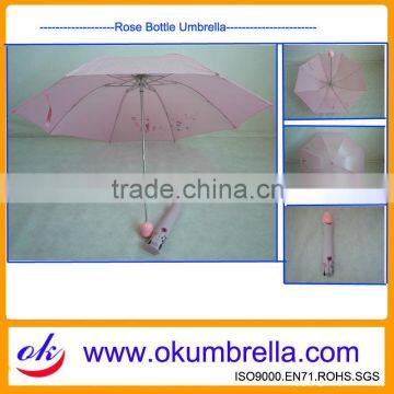 Advertising Promotional Rose Bottle Umbrella OKB016