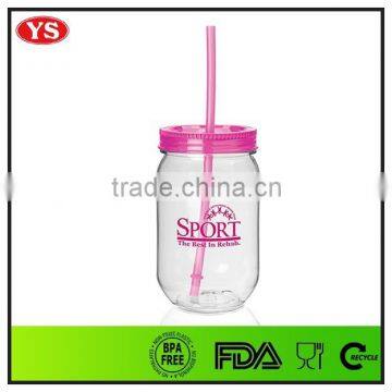 Drinkware feature 540 ml acrylic colored mason jar with lid