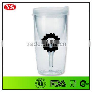 Factory Price 10 Ounce Plastic Wine Vessel Shape Tumbler for Sales