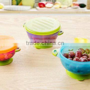 Hot Selling Colorful Stackable Bpa Free pp Feeding Training Baby Suction Bowl Whoselase