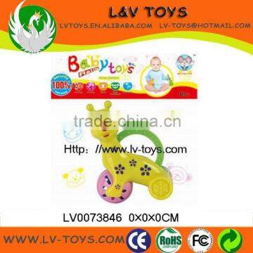 Funny design child toy plastic ABS material cute baby bell rattle made in China with EN71 LV0073846