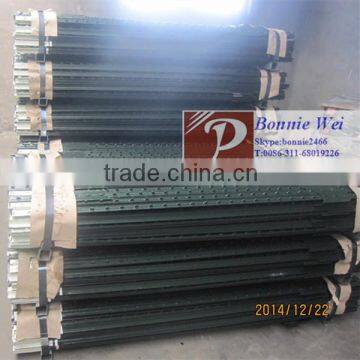 Green painted Cedar fence postm (factory & trader)