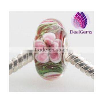 Mixture colors beautiful murano lampwork big hole glass beads