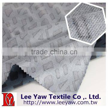 Polyester Spandex Jersey Fabric With Face Peach and Wet Print