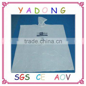 Clear PE Poncho With Logo