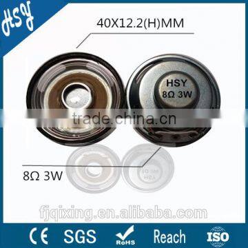 Rohs compliant 40mm 8ohm 3w loudspeaker parts