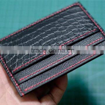 Top Quality Simple Design Genuine Crocodile Leather Business Card Holder