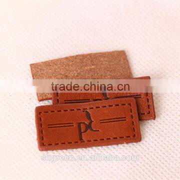 100% True Leather Label,sewing on Leather Patch photo-2