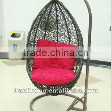 Cheap patio/garden rattan hanging swing basket chair