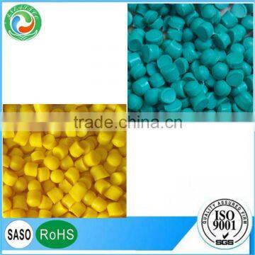 Recycled colored PVC granules