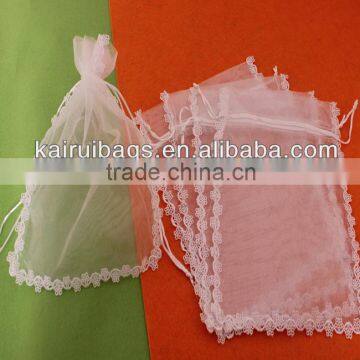 Wholesale personalized lace organza gift bag jewelry pouch
