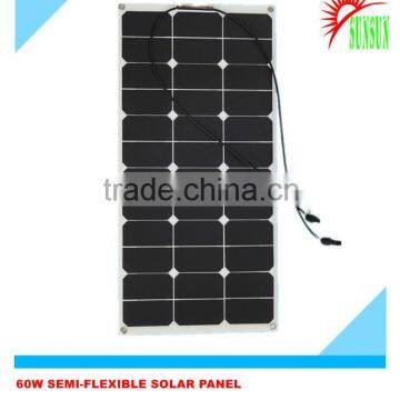 60W Sunpower cell Semi-flexible solar panel