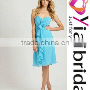 YAB001 A-line Sweetheart Chiffon Ruffle Bridesmaid Dresses