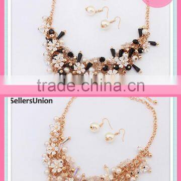 No.1 yiwu exporting commission agent wanted best quality popular fashion bridal jewelry set necklace and earrings set