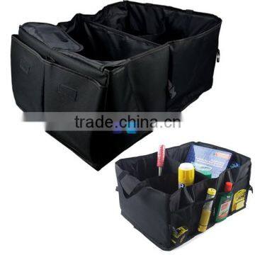 Car Trunk Cargo Organizer Collapsible Bag Storage Black Folding in the Car Trunk