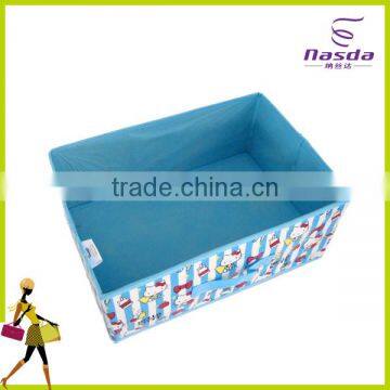 blue non woven lamiantion storage box