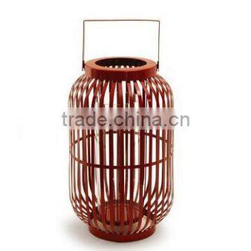 large red metal hanging lantern