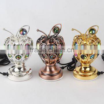 Wholesale Golden Electric Incense Burner Apple Shape Censer Use in Car