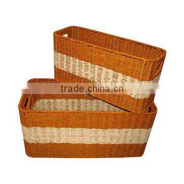 Nicely color bamboo-rattan basket from Vietnam with high quality