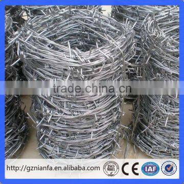 single /double wire 4 point Galvanized Surface Barbed Wire Fence wire(Guangzhou Factory)