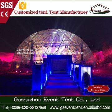 Dia 30m outdoor large canopy geodesic dome tent