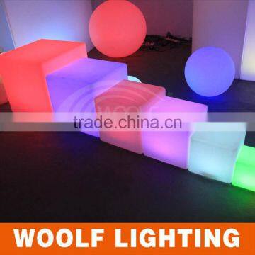 Modern Brief Design Rechargeable Luminous LED Lighting Cube Chair Cube Seat photo-4