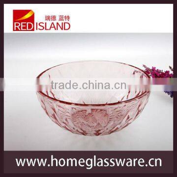 hot products fancy crystal diamond dessert glass bowl set with France pink