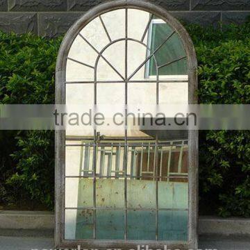 Classic Style Wrought Iron Framed Wall Mounted Decorative Mirror For Home Park Patio photo-3