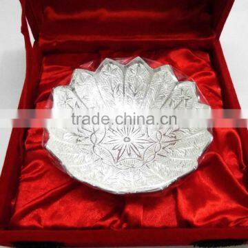Wedding Gift Item, Return Gift, Home Decoration Brass Silver Plated Bowl photo-4