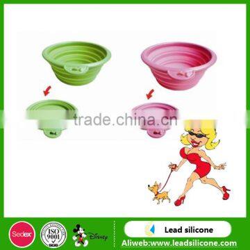 Collapsible Silicone Pet Dog Bowl,Silicone Foldable Pet Feeding Bowl photo-2