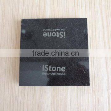 Promotional Black Granite Placemat With Cutomized Laser Logo