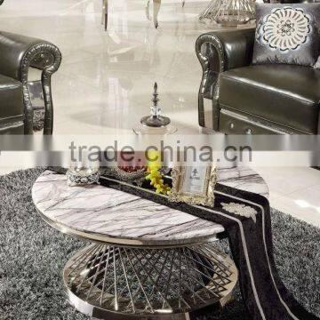 C381 Good Selling Round Marble Cheap Coffee Tables photo-3