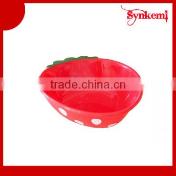 Strawberry shaped plastic bowl for children