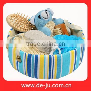 Promotion Gift Blue Fabric Basket Bath Set