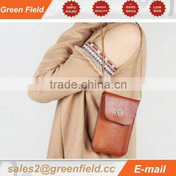 Leather phone bag, cell phone shoulder strap leather bags