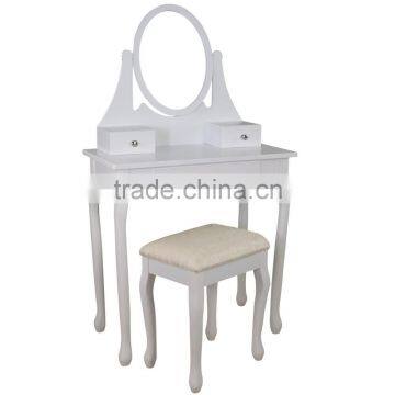 French Style Dressing Table With Stool and Mirror photo-3