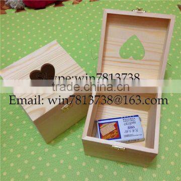 Wooden Square Box For Christmas Surprising Gift Solid Pine Wood Box With Lid and Lock High Quality Gift Or Cosmetics Package Box photo-2