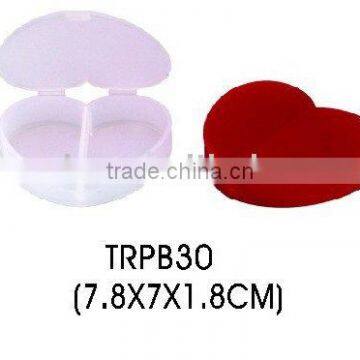 Plastic heart shape pill box for promotional ;pill container