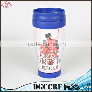 NBRSC Hot Cold Double Walled Plastic Vacuum Insulated Tumblers, Thermos Auto Travel Mug , Plastic Thermal Car Mug photo-2