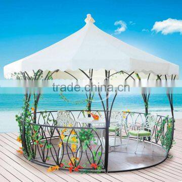 Luxurious beach rattan gazebo pavilion