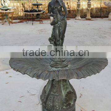 Pedestal Shape With a Woman Holding a Pitcher Bronze Fountain photo-5