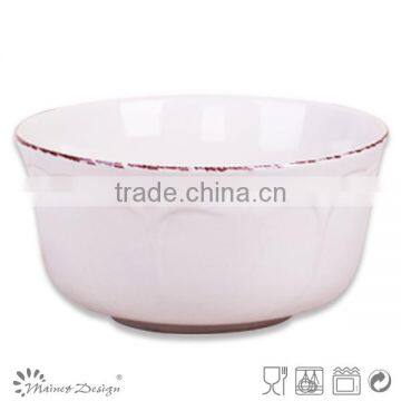 Round Stoneware Ceramic Cheap Solid Color Bowl photo-5