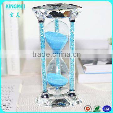 KM-CP06 Elegant Plastic Crystal Heart Shape Sand Timer Hourglass Factory photo-3