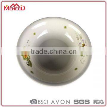Market New Arrival Outdoor Dinnerware Unbreakable Functional White Round Melamine Plastic Food Bowl photo-2